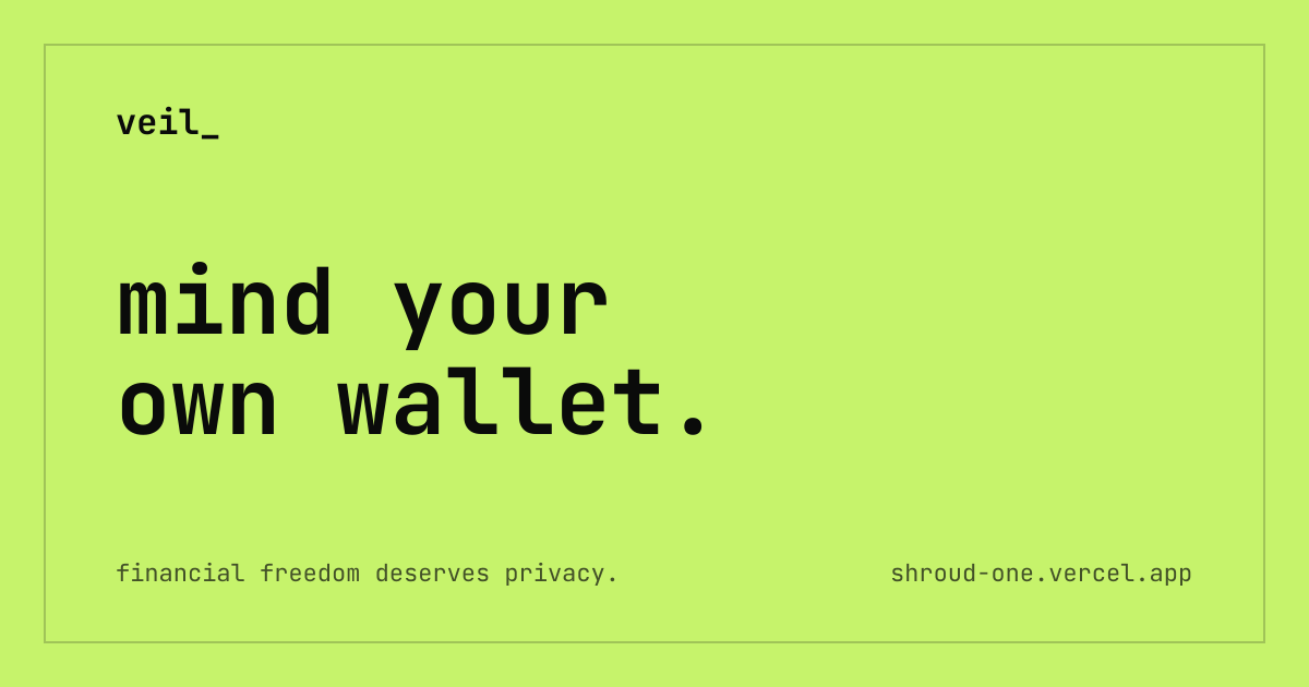 Mind your own wallet.
